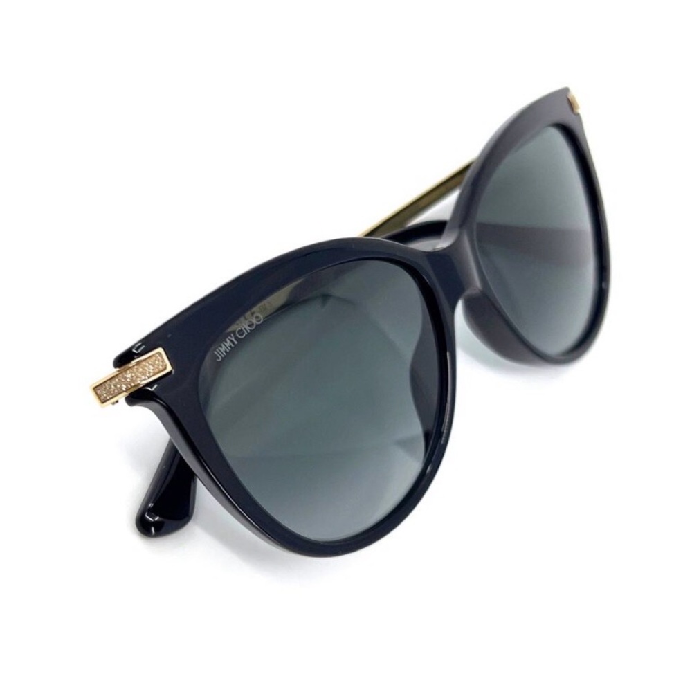 NWT JIMMY CHOO Sunglasses AXELLE/G/S 90790 in Black/Dark Gray Gradient - Picture 8 of 15